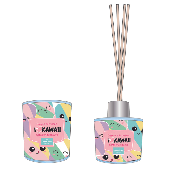Bougie Parfumee Et Diffuseur Coffret Kawaii