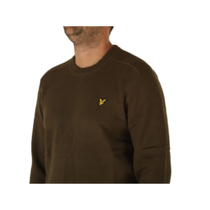 Felpe Lyle & Scott Shoulder detail Crew Neck Jumper Olive Verde