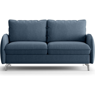 Canapé droit convertible 3 places en tissu chenille - ouverture express - NOVOLI