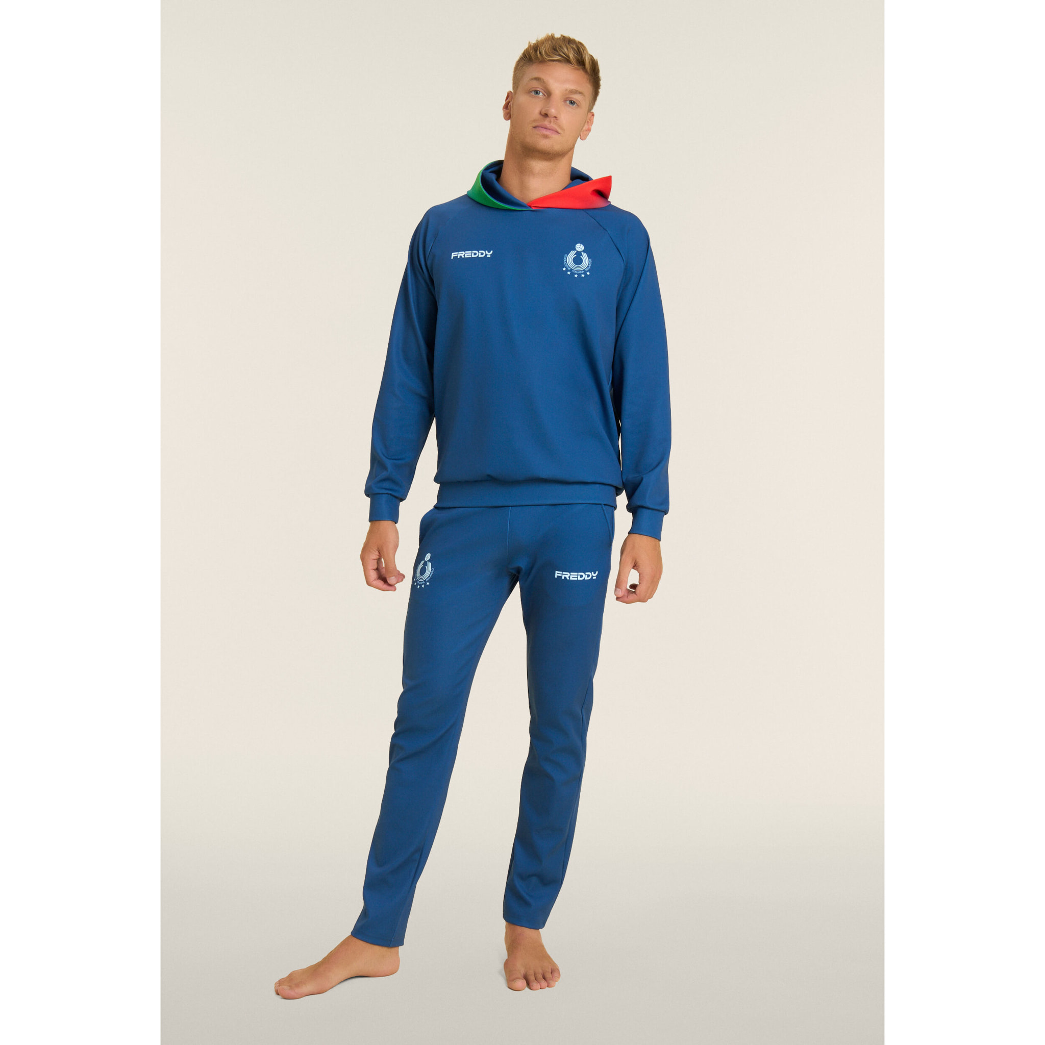 Felpa unisex Beach Volley Italia 2025/26 in scuba tecnico