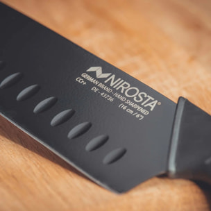 Couteau de cuisine Santoku lame de 16 cm Nirosta Black Edition