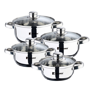 Batería de Cocina de 8 piezas en acero inoxidable Viena Bergner