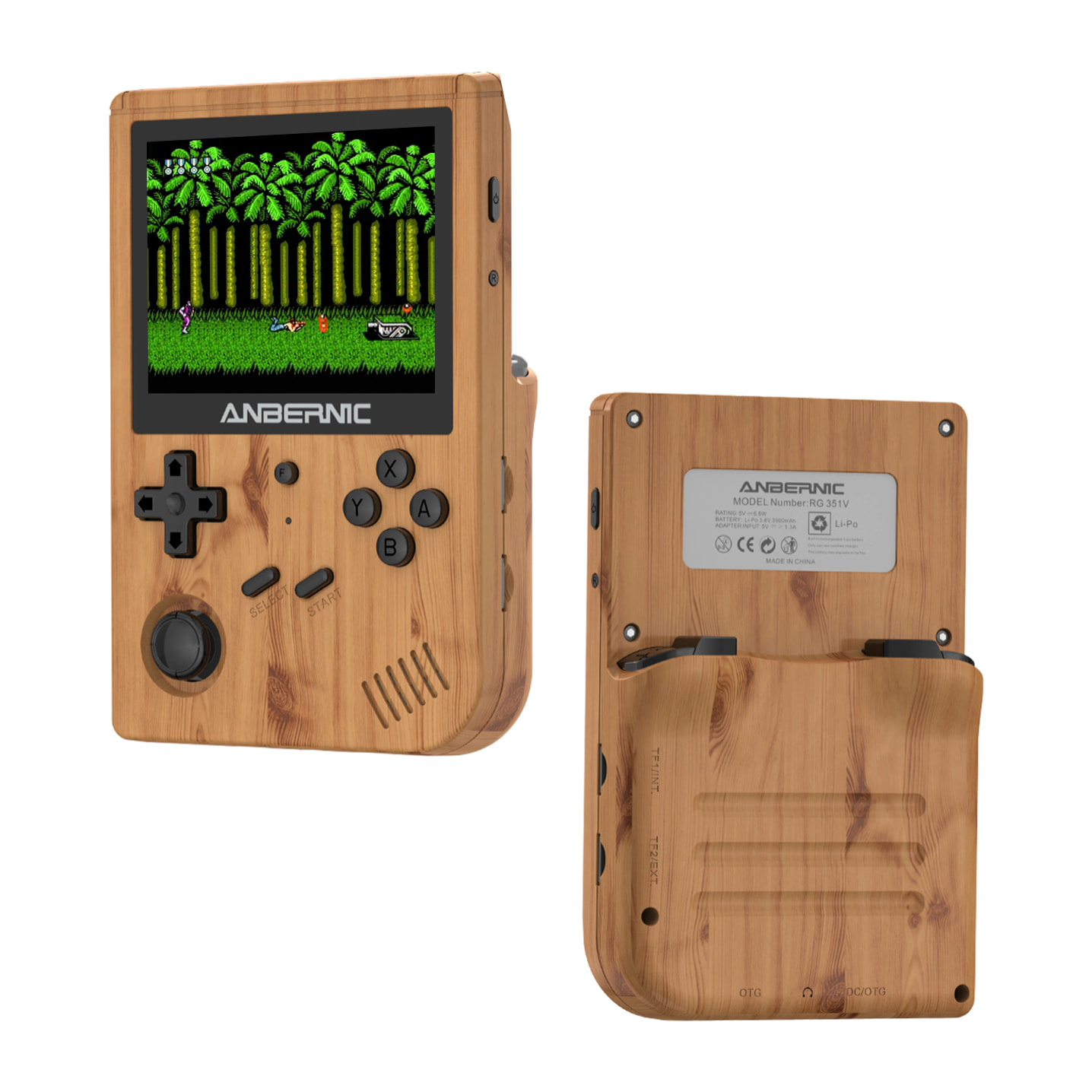 Console emulatore multipiattaforma RG351V. Schermo IPS da 3,5"; sistema operativo Linux, Quad-Core da 1,5 GHz, WiFi, 128 GB. Migliaia di giochi preinstallati.