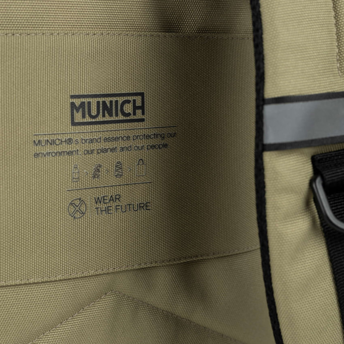Mochila beige de poliéster reciclado MUNICH GATE X-39 BACKPACK CABIN