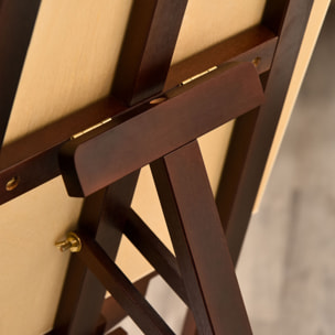 Caballete de Pintura de Madera Caballete de Dibujo con ángulo Ajustable de 75° Soporte Trípode y Pincel para Lienzos 51,5x71,5x134,5 cm Café