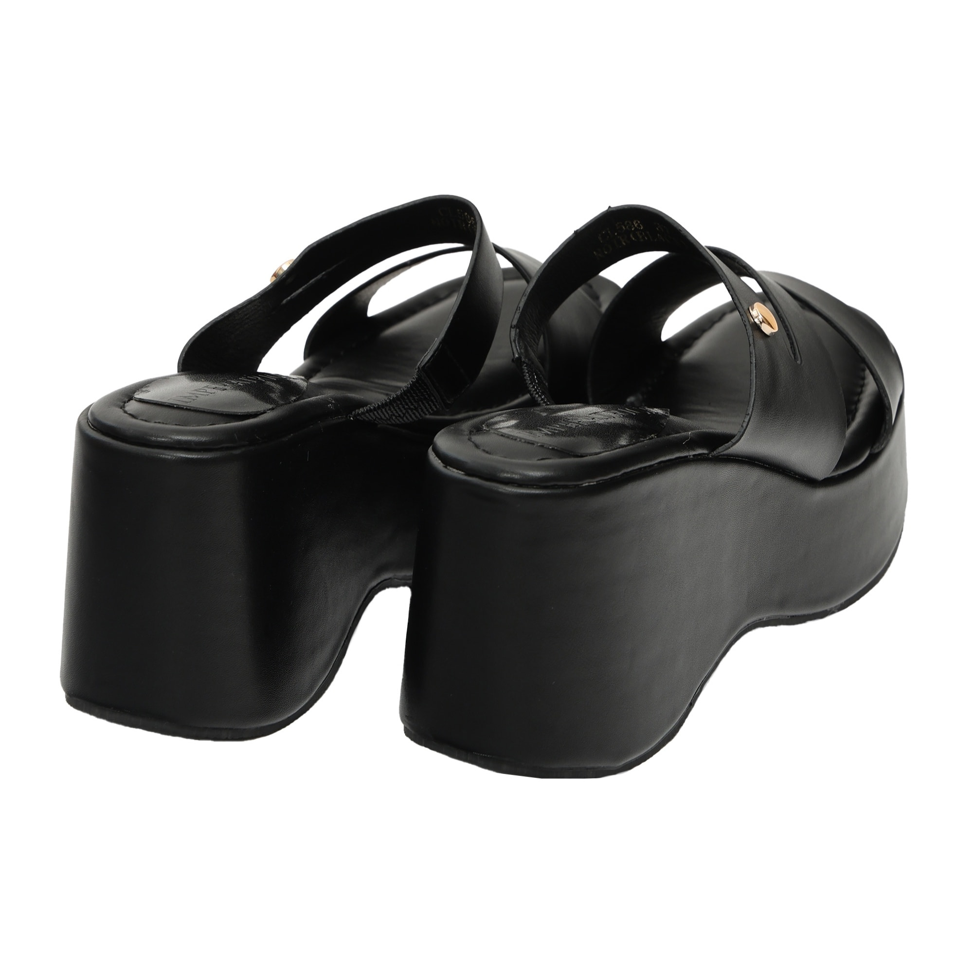 Ciabatta con zeppa - tacco 9,0 cm - plateaux 4,0 cm