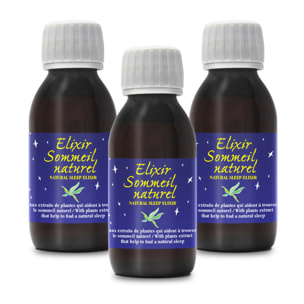 NUTRI EXPERT - Elixir Sommeil Naturel - Apaisant et relaxant - Bien-être physique et mental - Contribue à une meilleure qualité de sommeil - Flacon de 125 ml - Marque Française - Lot de 3