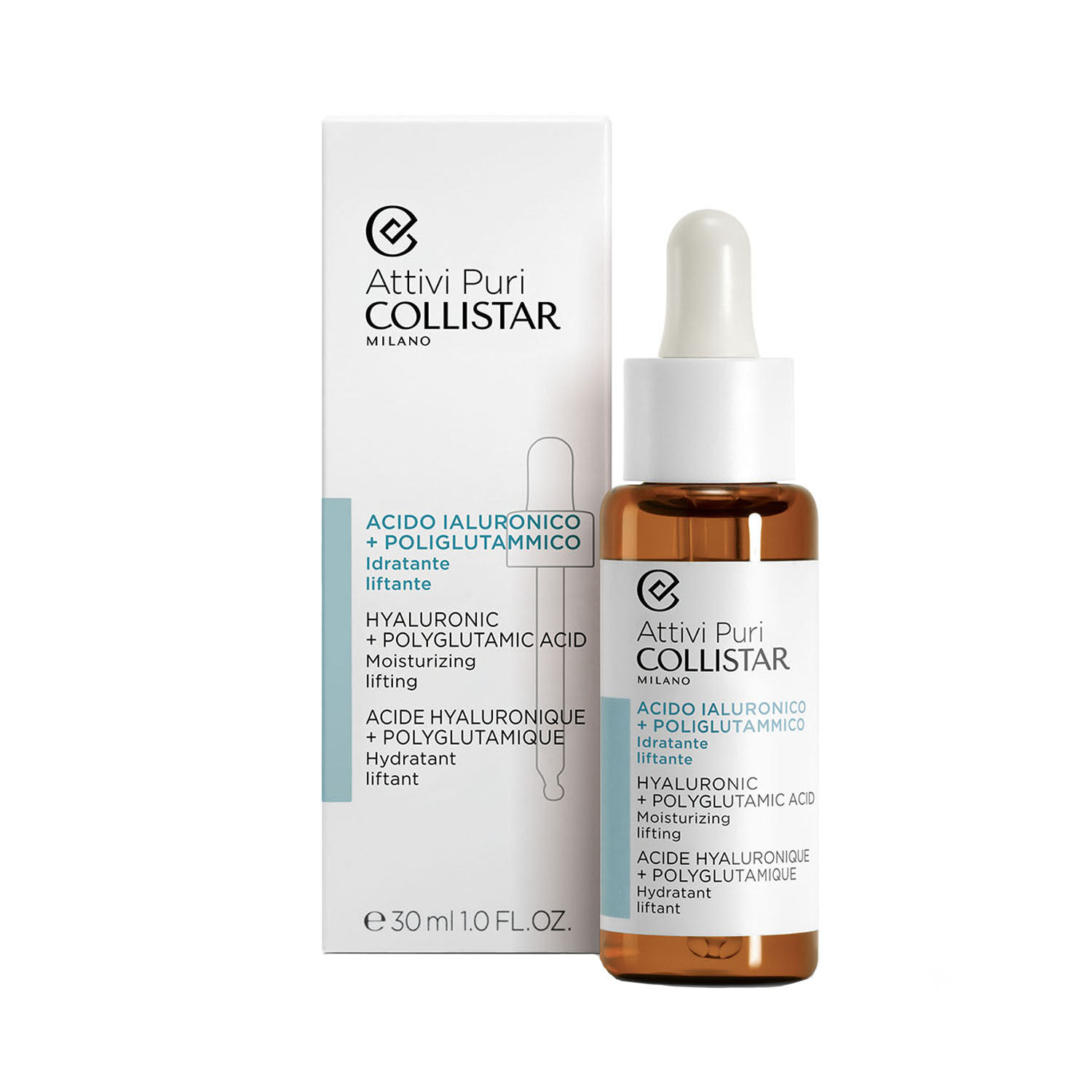 Attivi Puri - Soin Visage Hydratant Acide Hyaluronique + Polyglutamique 30 ml