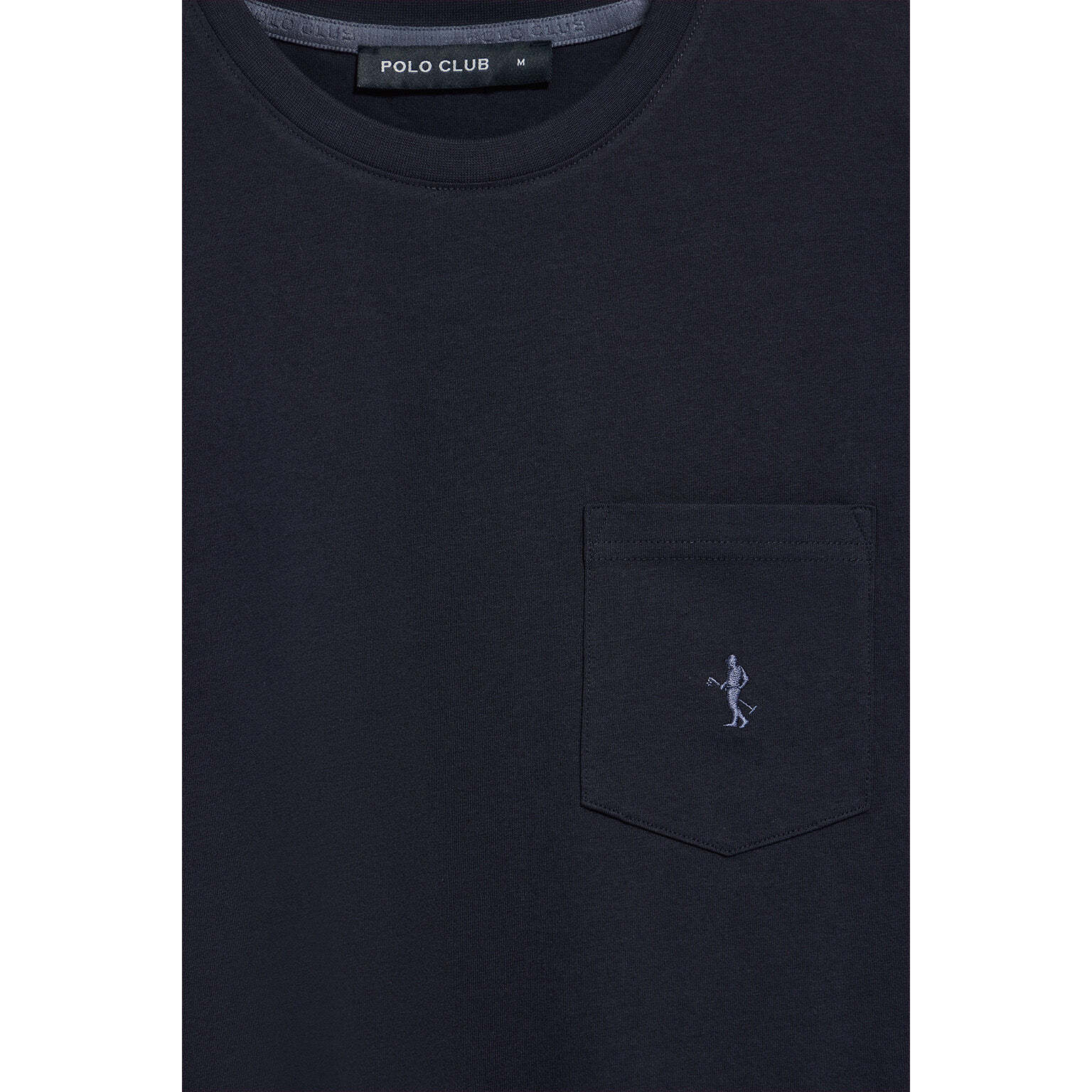 Camiseta azul marino de manga corta con bolsillo y bordado Rigby Best