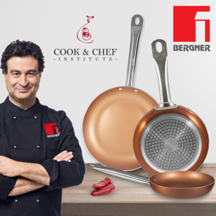 SET 3 SARTENES 20,24,28 Bergner CHEF COPPER PLUS