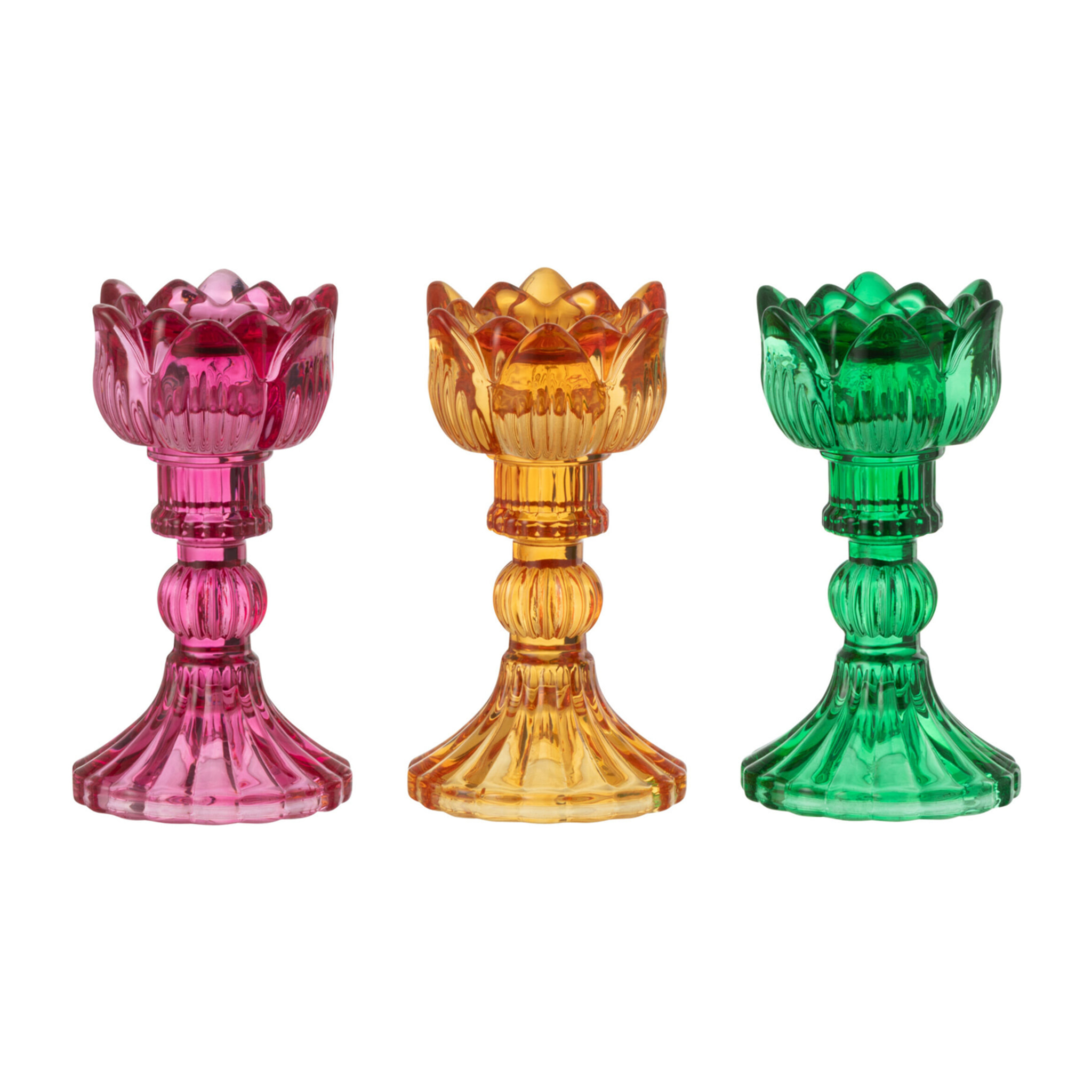 J-Line chandelier Rose - verre - mix - 3 pièces