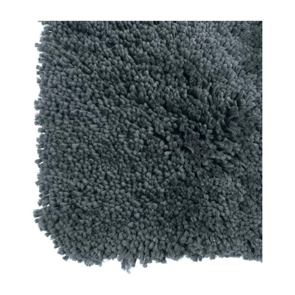 Tapis de bain rond microfibre HIGHLAND Gris Granit Spirella