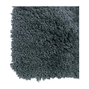 Tapis de bain rond microfibre HIGHLAND Gris Granit Spirella