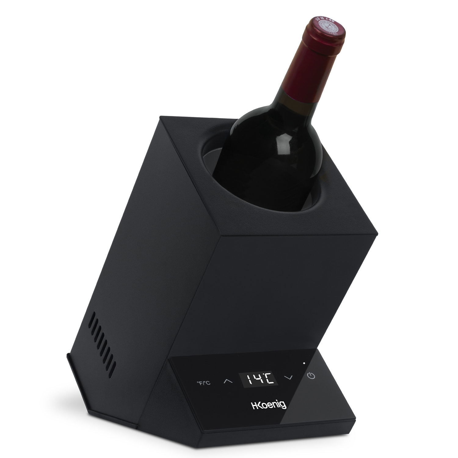 Enfriador de vino LVX26 H.Koenig, hasta 9 cm de diámetro, control digital, 72 W