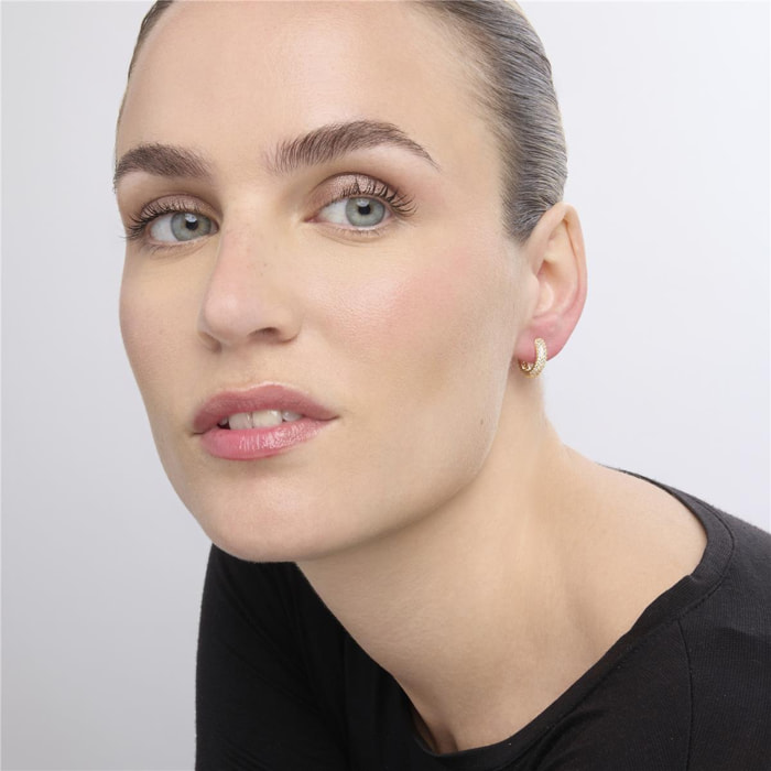 Pendientes acabado oro amarillo de 18k y Circonita Brillante