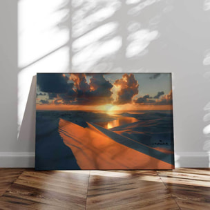 Tableau mer Coucher de soleil sur les lagunes Tableau alu Dibond