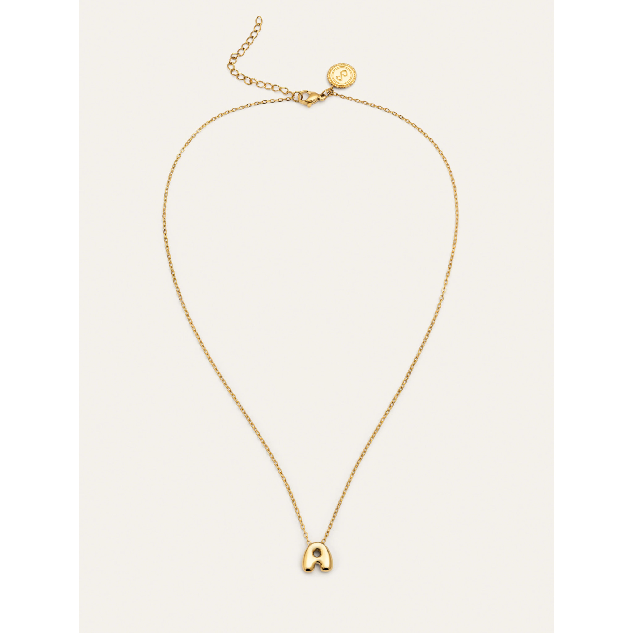 Collar Personalizado Hailey Letter Acero Baño Oro