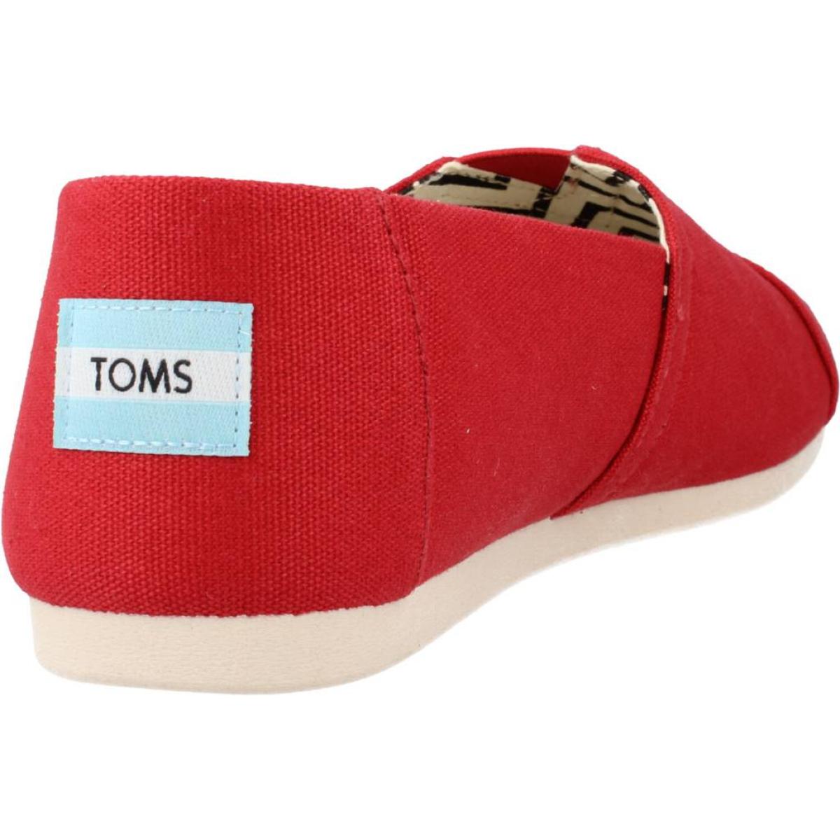 ALPARGATAS TOMS RED RECYCLED COTTON CANVAS