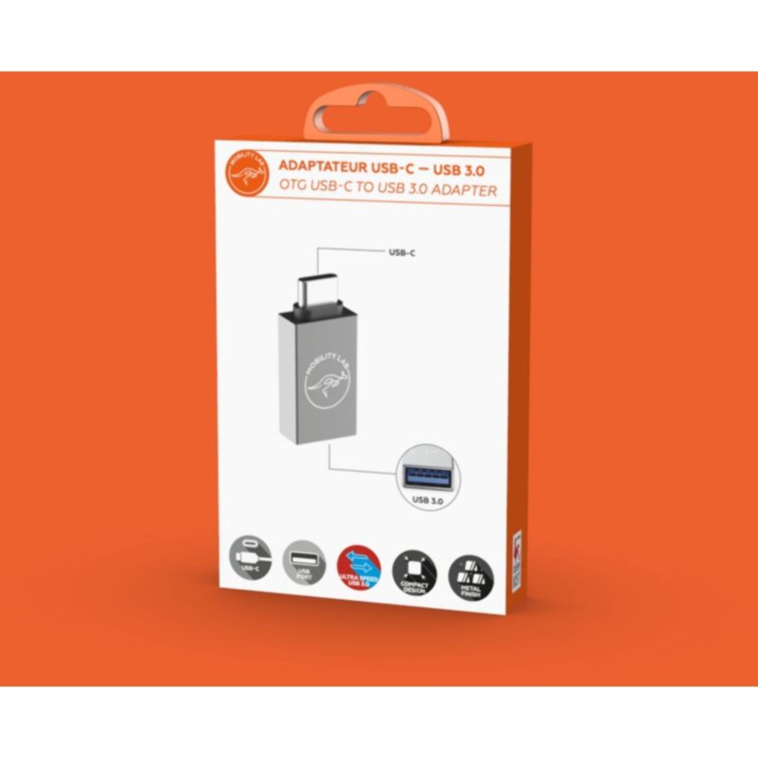 Adaptateur USB C MOBILITY LAB USB A VERS USB-C 3.0 OTG