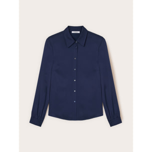 Motivi - Camicia in raso di viscosa - Blu