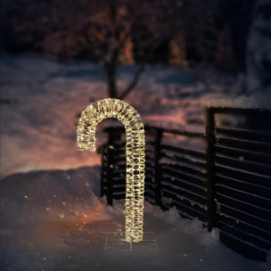 bastón de caramelo luminoso con 400 micro led 34x10x75cm