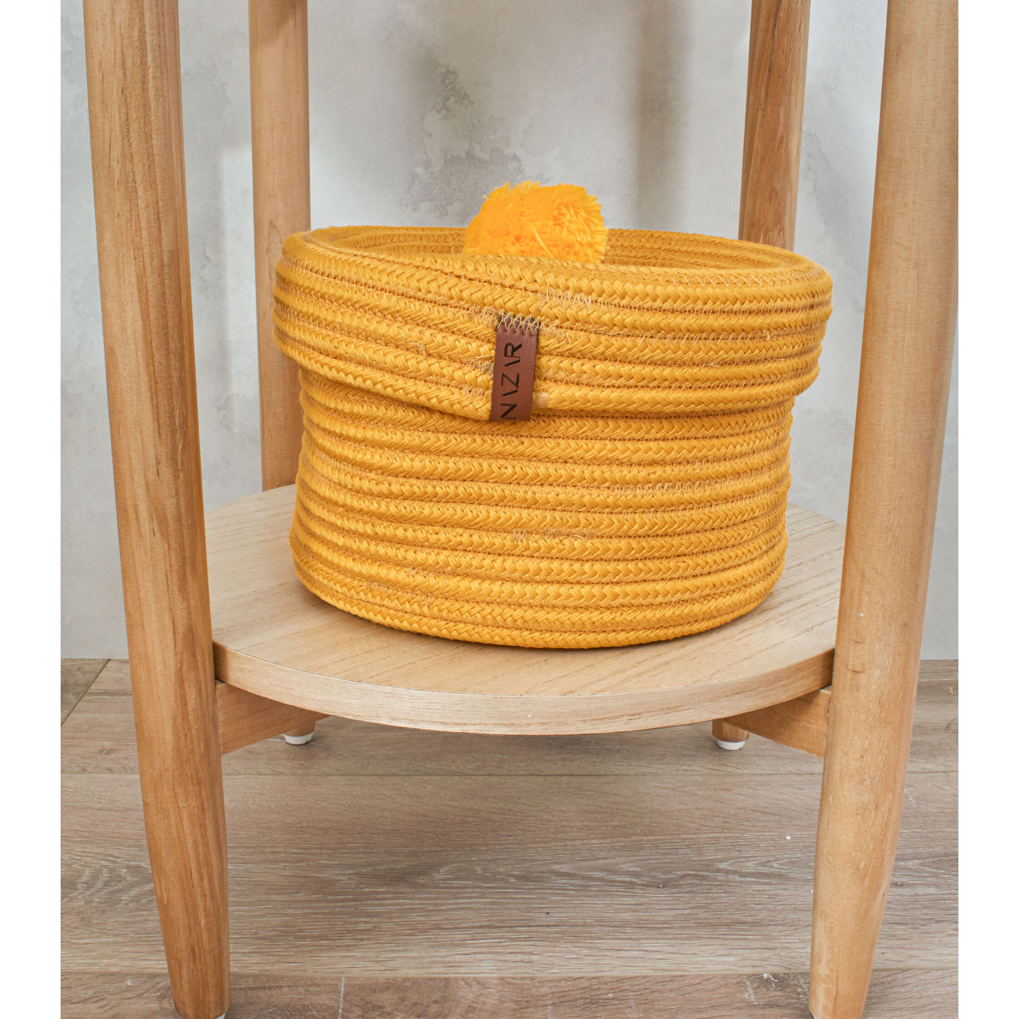 Cali - panier jaune fait main