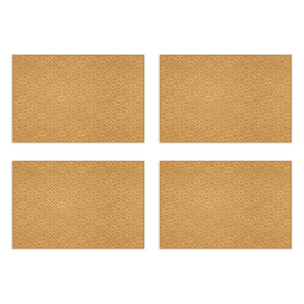 VINILIKO, set de 4 individuales de mesa Geometría 3d mostaza 4u-30x45 cm