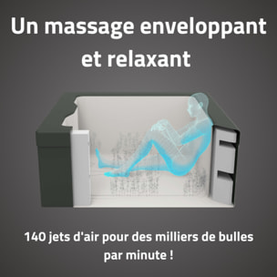 Bestway Spa semi rigide carré Lay-Z-Spa Stockholm Smart AirJet avec WiFi 4-6 personnes