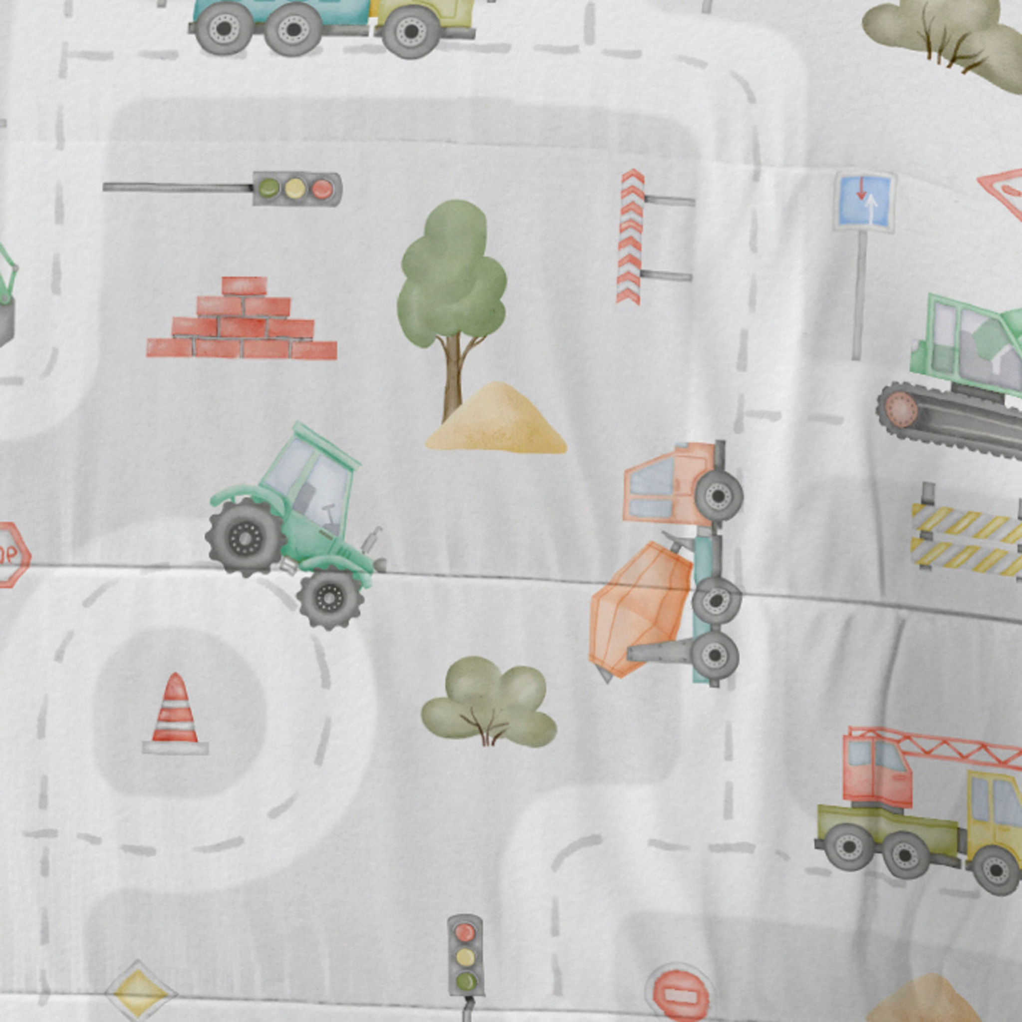 Cool Kids - Edredón Nórdico Estampado - Infantil - 100% Algodón - 200 gr/m² con Tacto Pluma - Road