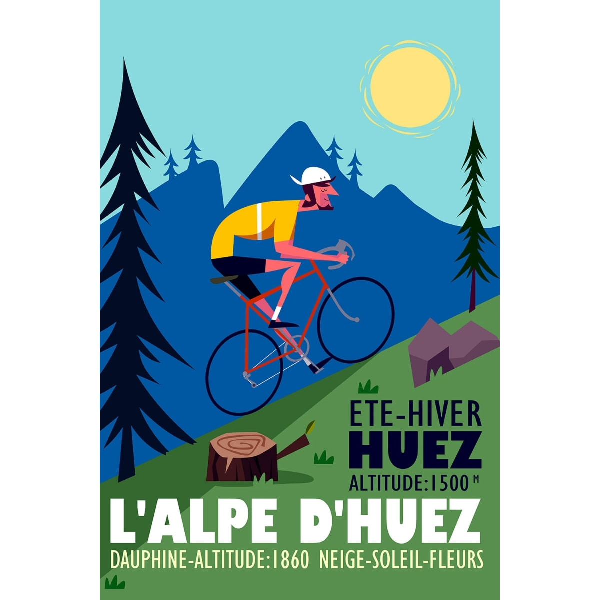 Tableau  l'alpe d'huez Toile imprimée