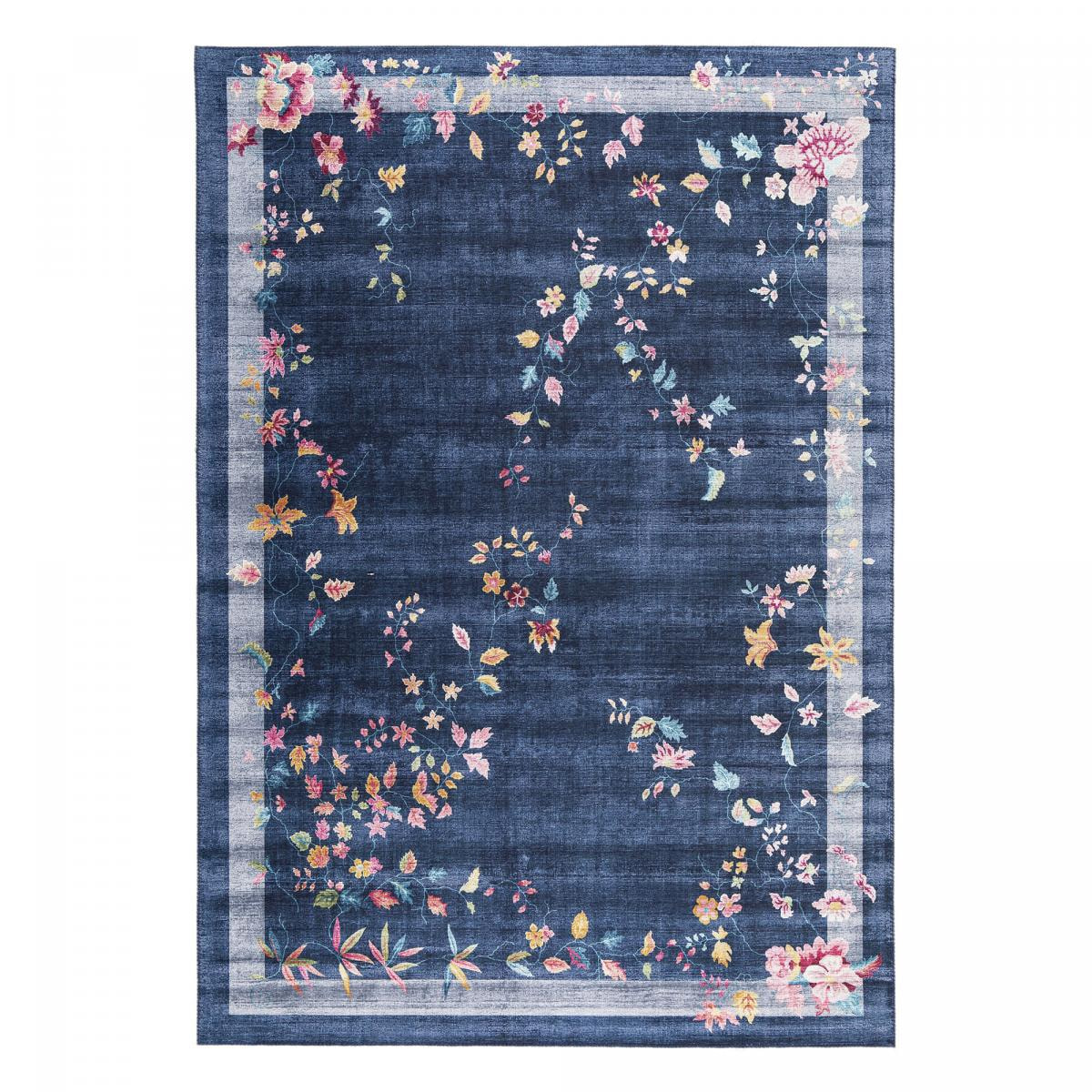 Tapis salon et chambre tissé motif floral RAJO