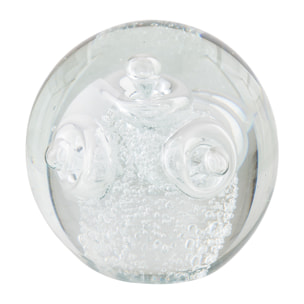 J-Line Presse-papier Anneaux Balle - verre - transparent - large