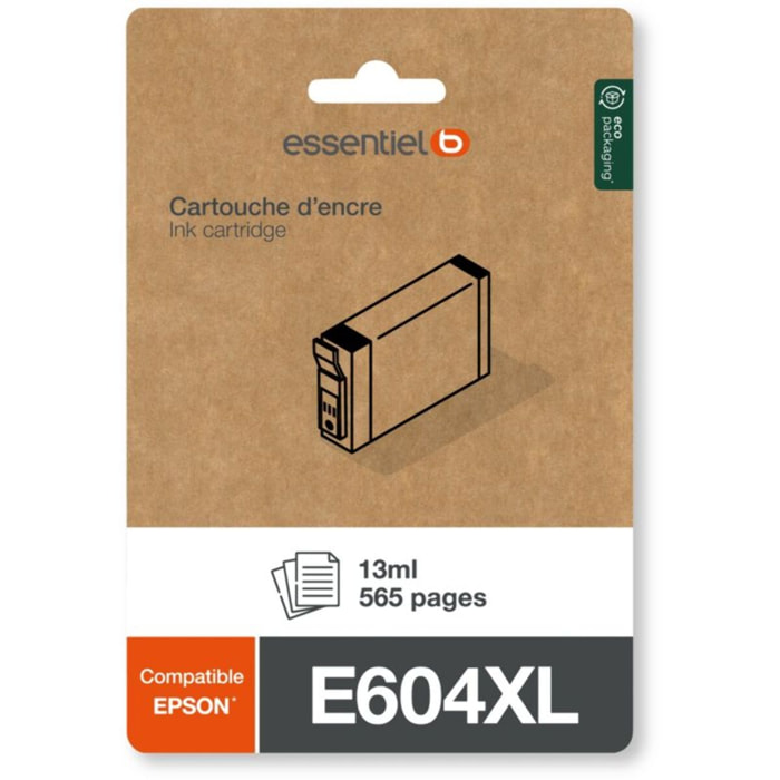 Cartouche d'encre ESSENTIELB E604 XL Noire