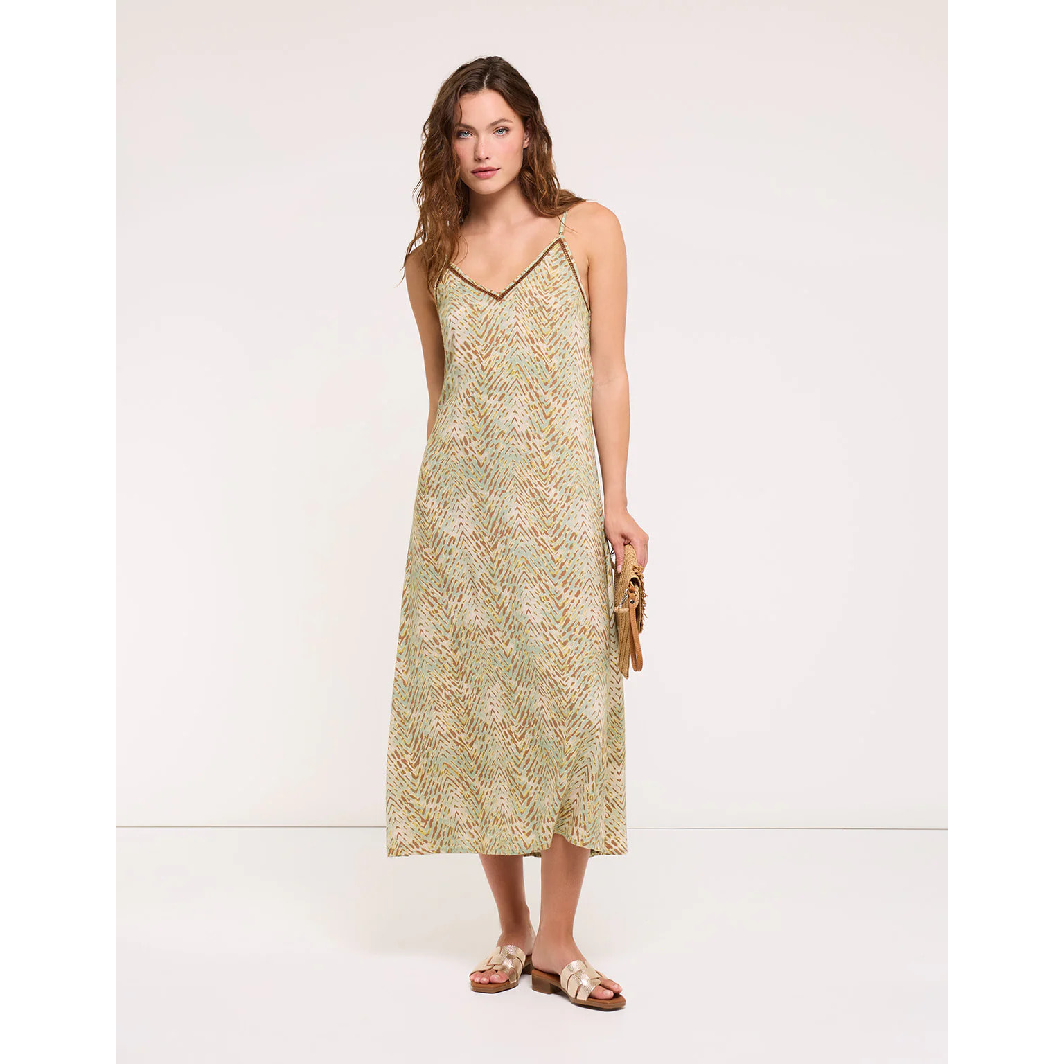 Vestido Largo Caqui - Sailis