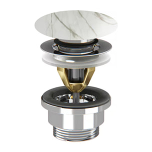 Bonde de vidage click marbre sculptural