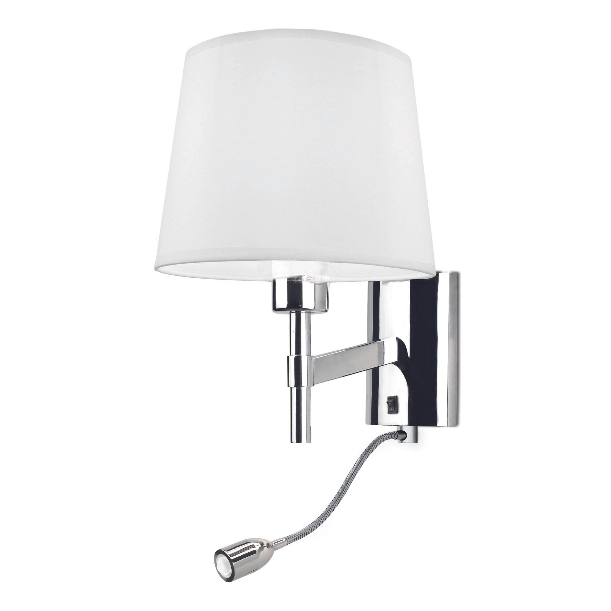 LEDS C4 APLIQUE BRISTOL LED 2.2 BLANCO CÁLIDO - 3000K CROMO. PANTALLA NO INCLUIDA.