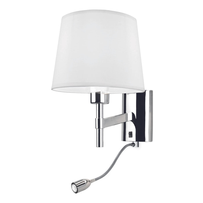 LEDS C4 APLIQUE BRISTOL LED 2.2 BLANCO CÁLIDO - 3000K CROMO. PANTALLA NO INCLUIDA.