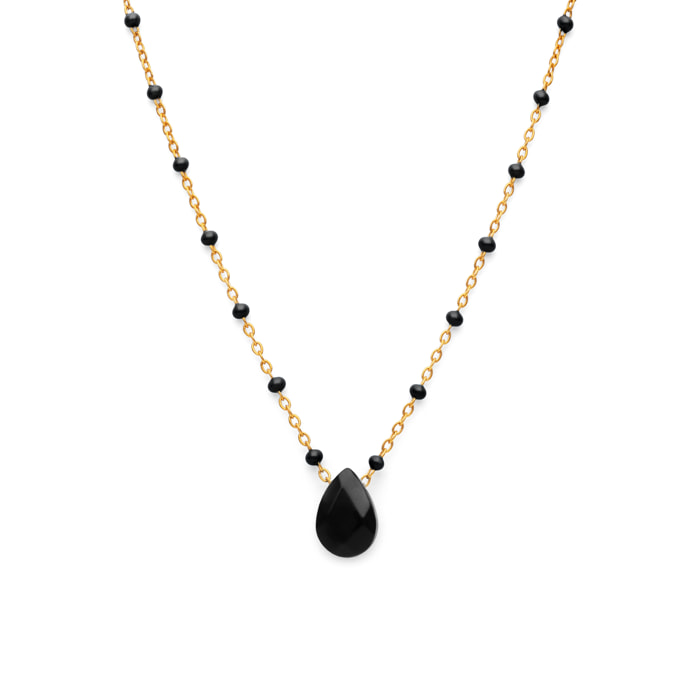 Collana Hydra Nero Acciao Placcato Oro