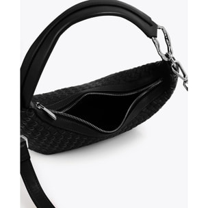Borsa intrecciata a mezzaluna