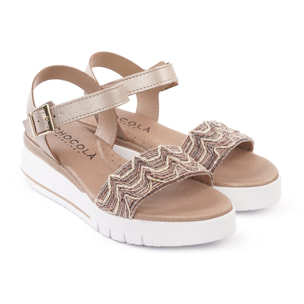 SANDALO ZEPPA FASCIA MOREIRA PLATINO