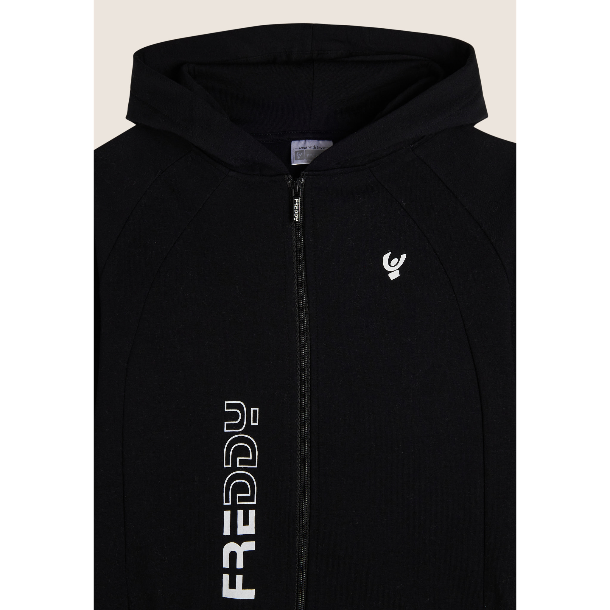 Tuta Bambina full zip con cappuccio e loghi FREDDY