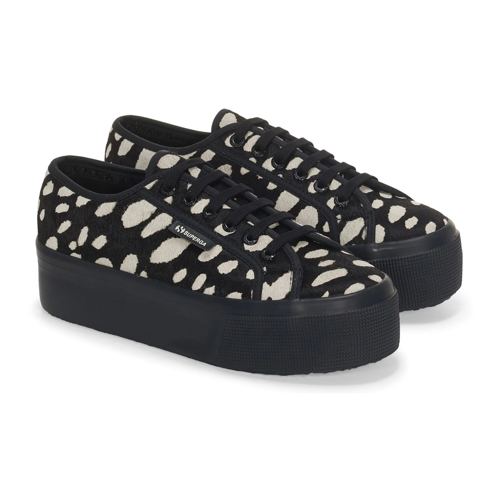 Zapatos de mujer Superga Mujer 2790 Dk Dalmatian Calf Hair