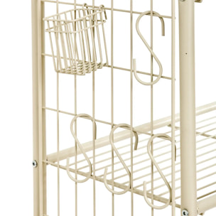 Meuble de Buanderie Linea en Acier Beige 68x36x163 cm