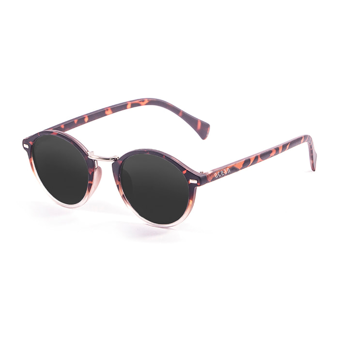 Gafas de sol OCEAN LILLE - Mate carey arriba y blanco trans abajo / Plana ahumada