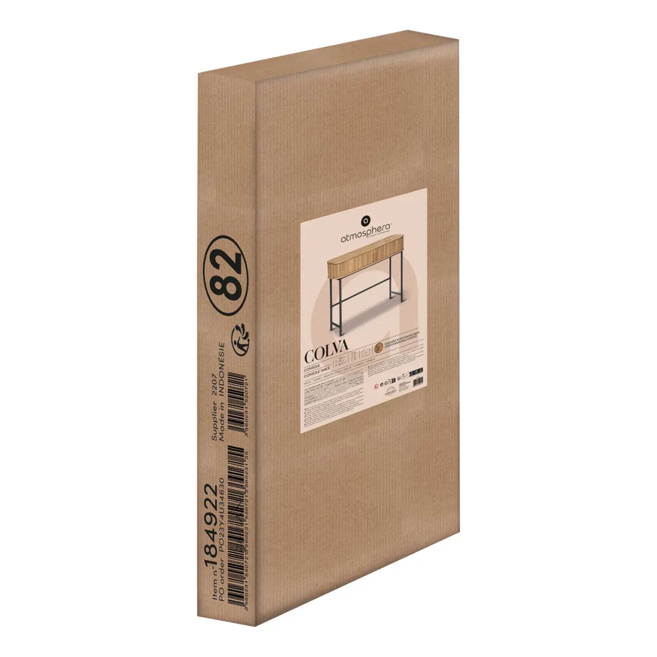 Console 2 portes "Colva" effet chêne L100cm