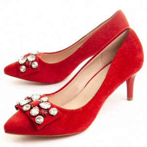 Zapatos de Tacón - Rojo - Altura: 8 cm