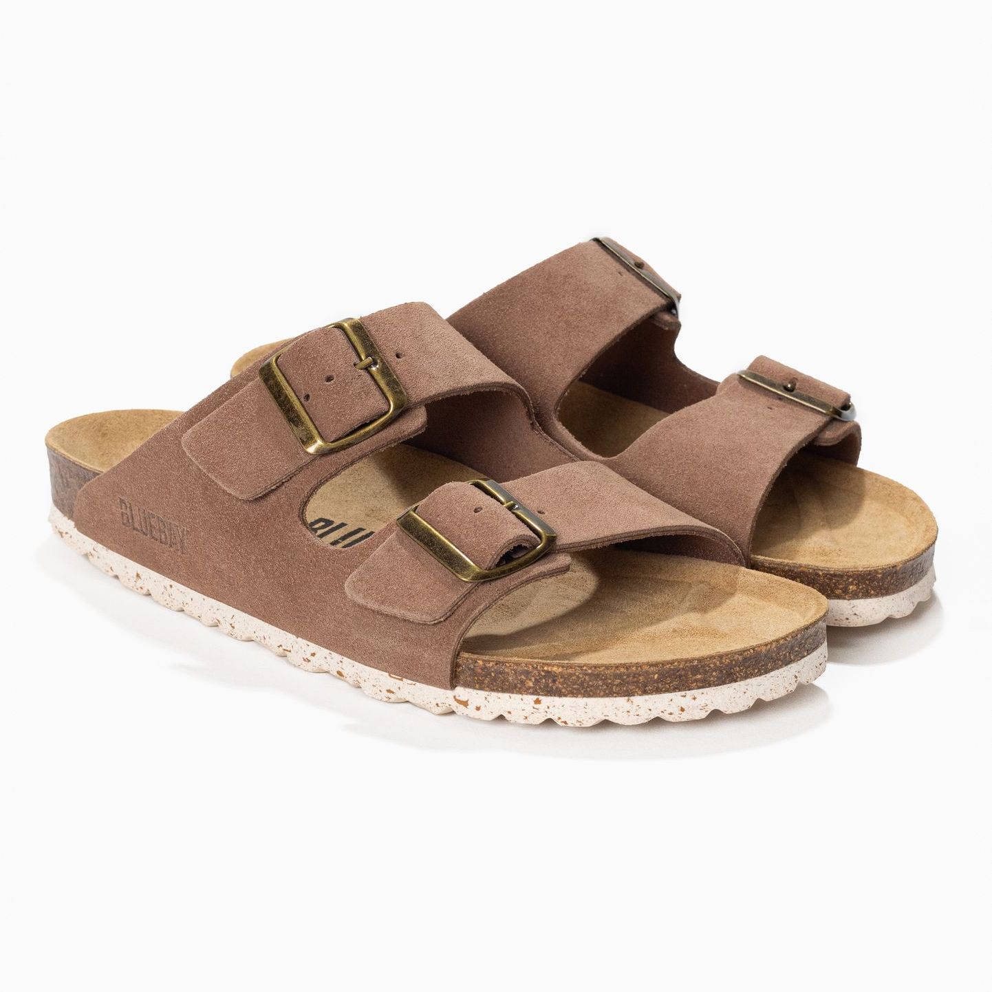 Bluebay - Sandales Aristote - cuir suédé - marron