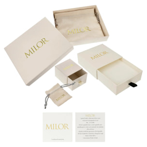 Anello Solitario con Cubic Zirconia Bianche in Argento 925 placcato Platino