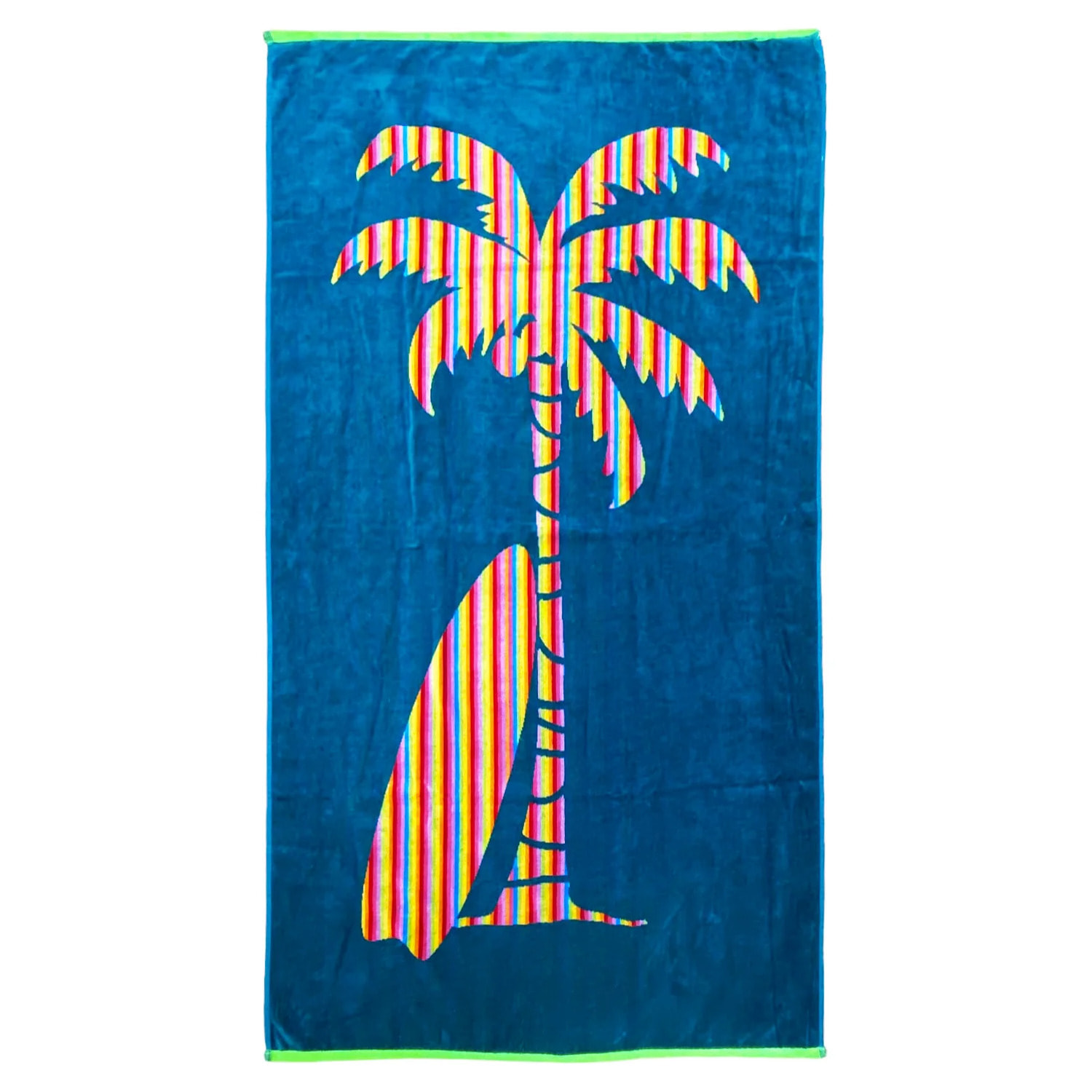 Serviette de plage éponge velours Jacquard Palmtak 90x160