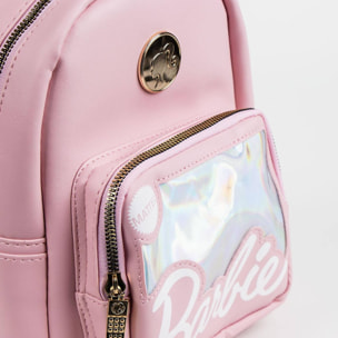 Mochila casual moda en polipiel barbie color rosa
